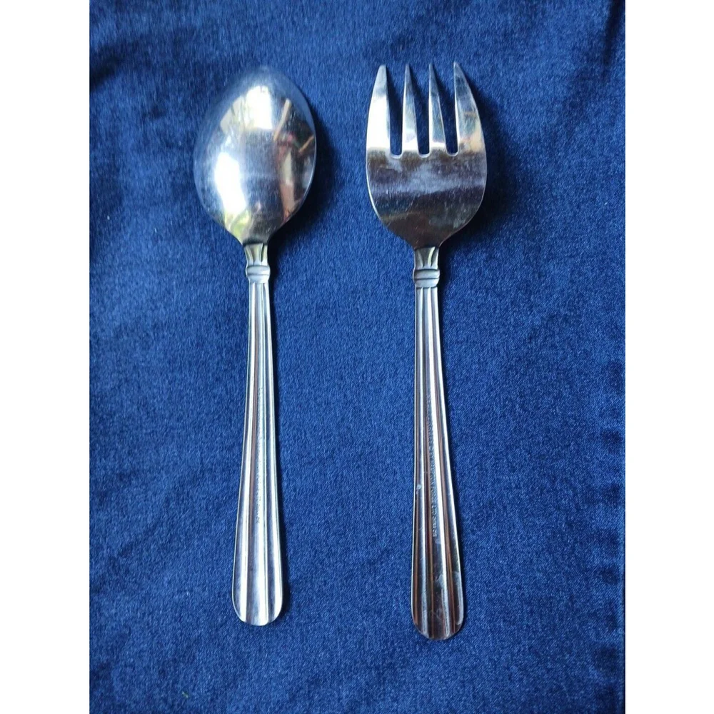 Pfaltzgraff Hampton Forge Stainless Serving Fork and Spoon